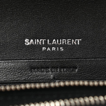 Saint Laurent Lambskin Y Quilted Monogram Large Loulou Flap Wallet Black 6 of 7