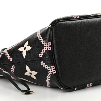 Louis Vuitton Empreinte Monogram Giant Broderies Neverfull MM Black 8 of 9