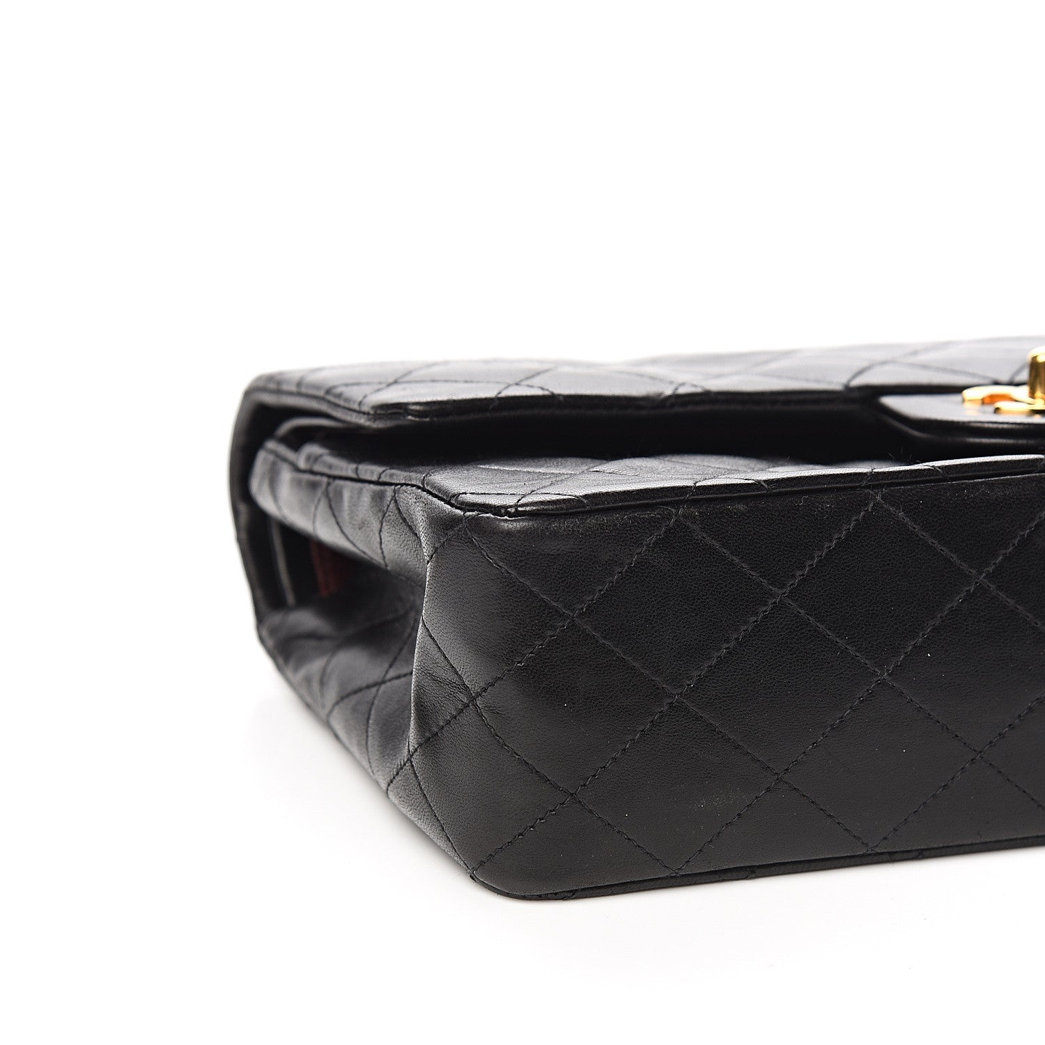 Chanel Lambskin Quilted Medium Double Flap Black 8 of 10