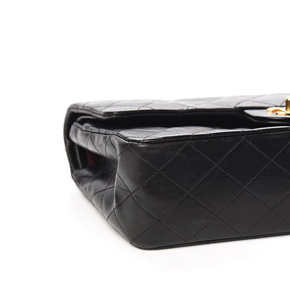 Chanel Lambskin Quilted Medium Double Flap Black 8 of 10