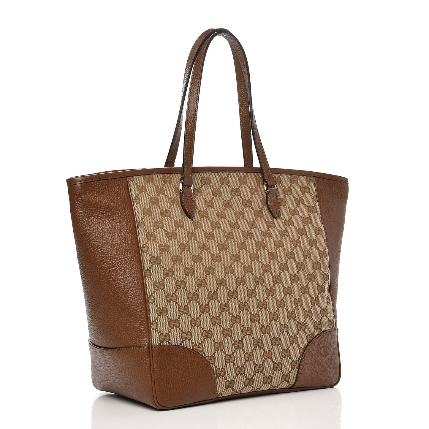 Monogram Medium Bree Zippered Tote Beige Tabacco