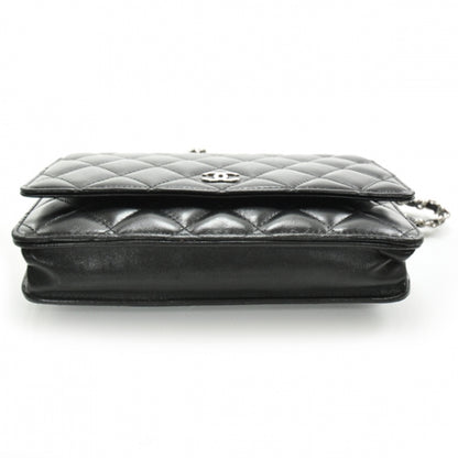 Chanel Lambskin Quilted Wallet On Chain Black 4 of 11