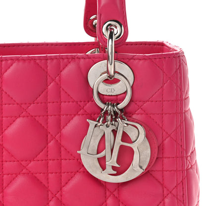 Christian Dior Lambskin Cannage Medium Lady Dior Pink 7 of 9