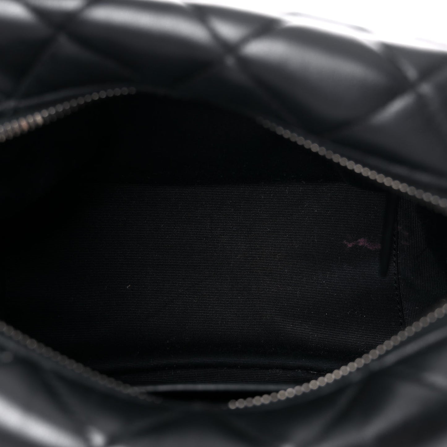 Calfskin Y Quilted Monogram Small Loulou Bowling Bag Black