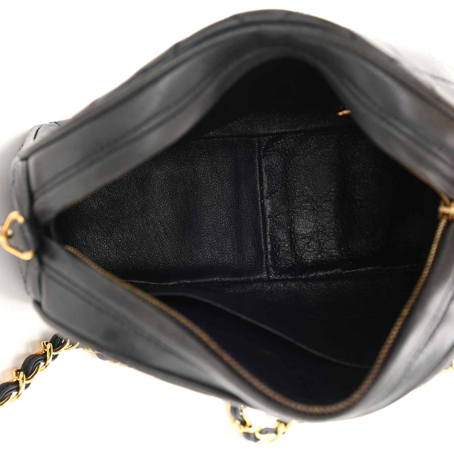 Lambskin Quilted Camera Case Black