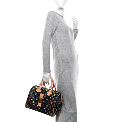 Louis Vuitton Monogram Multicolor Speedy 30 Black 2 of 9