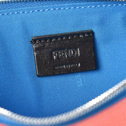 Fendi Vitello Elite Crystal Eye Monster Zip Pouch Royal Blue Papavero Multicolor 6 of 10
