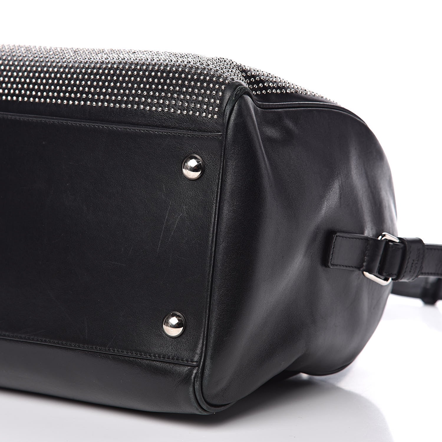 Saint Laurent Calfskin Studded Classic Duffle 6 Black 8 of 17