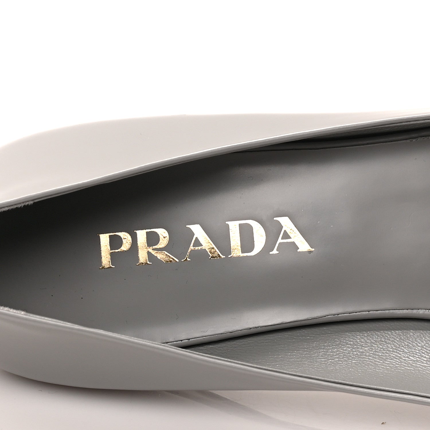 Prada Spazzolato Bouquet Pointed Toe 45mm Pumps 38 Grey 7 of 7