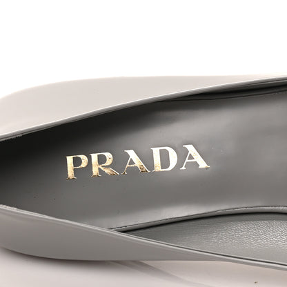 Prada Spazzolato Bouquet Pointed Toe 45mm Pumps 38 Grey 7 of 7