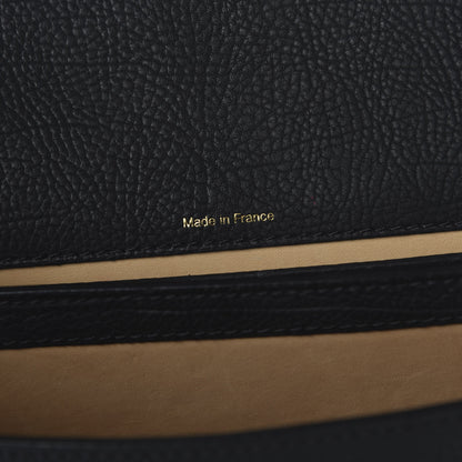Delvaux Crispy Calfskin Le Mutin MM Saddle Bag Black 9 of 11