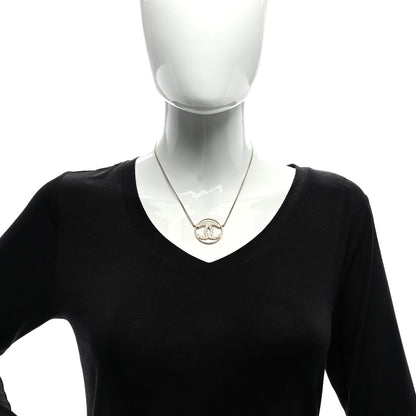 Chanel Baguette Crystal High Society CC Pendant Necklace Gold 2 of 4