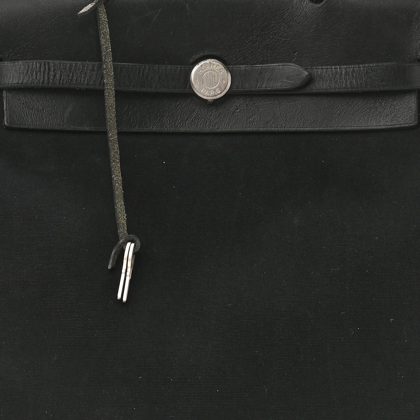 Toile Vache Calfskin Herbag 30 PM Backpack Black