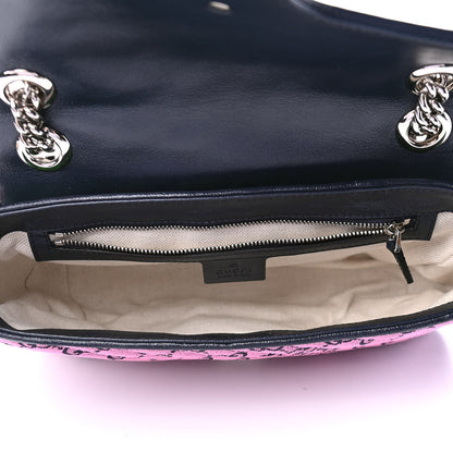 Gucci Monogram Multicolor Matelasse Diagonal Small GG Marmont Shoulder Bag Light Blue Pink Blue Green Red 4 of 4