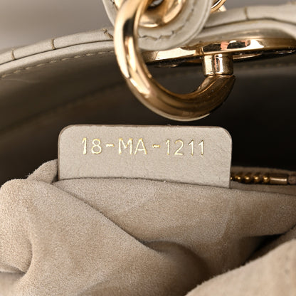 Christian Dior Metallic Lambskin Cannage Mini Lady Dior Gold 7 of 14