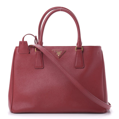 Prada Saffiano Lux Medium Tote Fuoco 1 of 16
