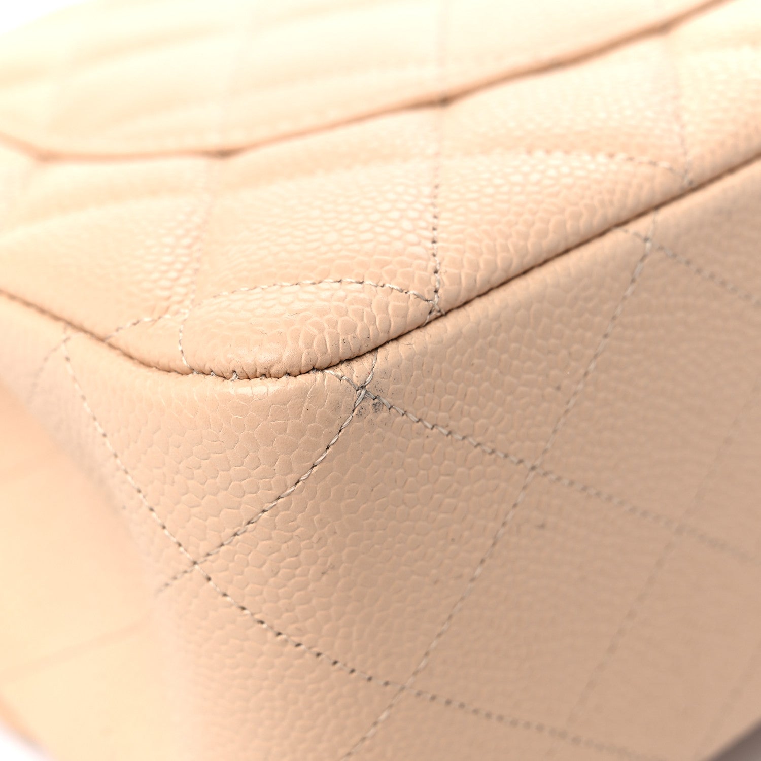 Chanel Caviar Quilted Jumbo Single Flap Beige 10 of 11
