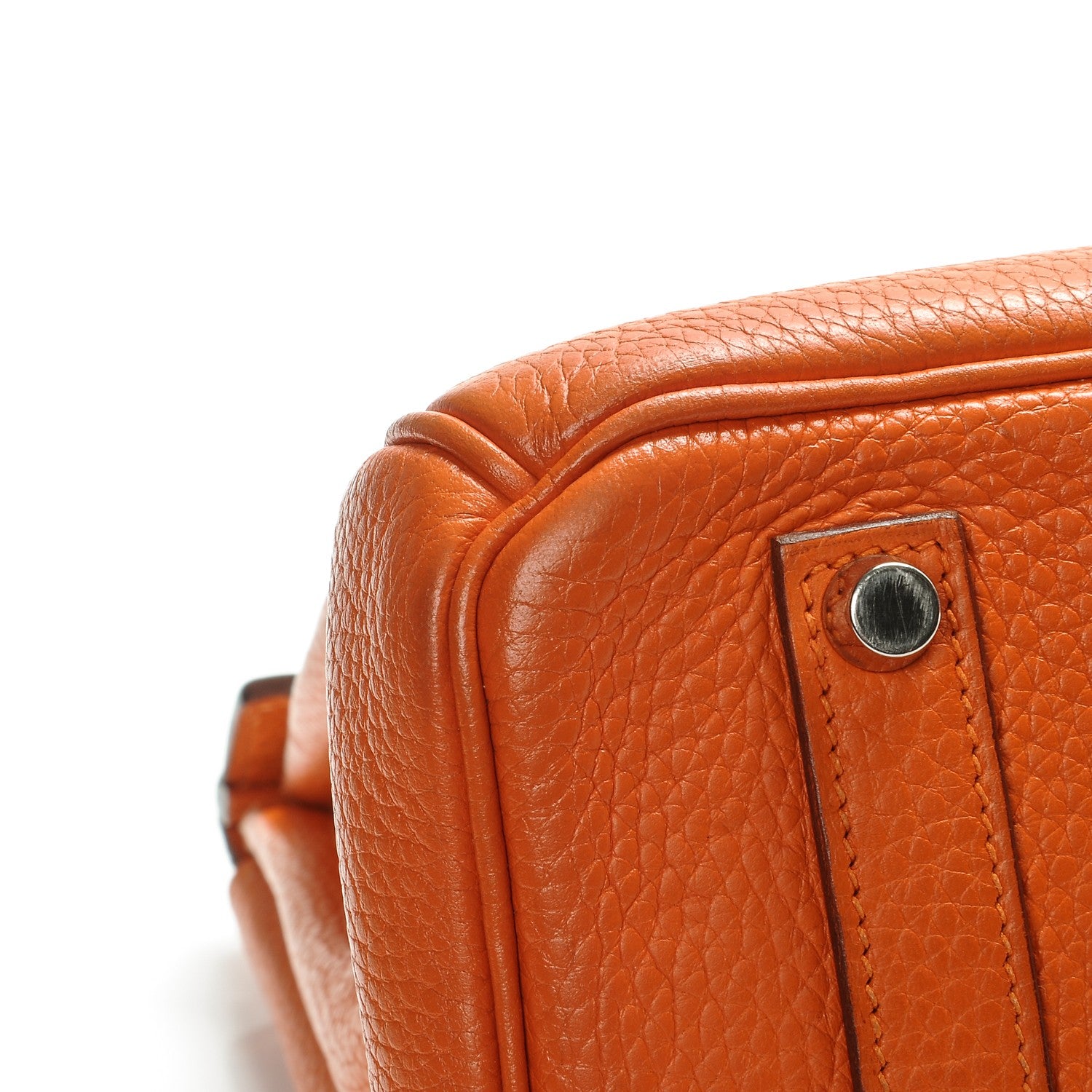 Hermes Taurillon Clemence Birkin 35 Orange 10 of 30