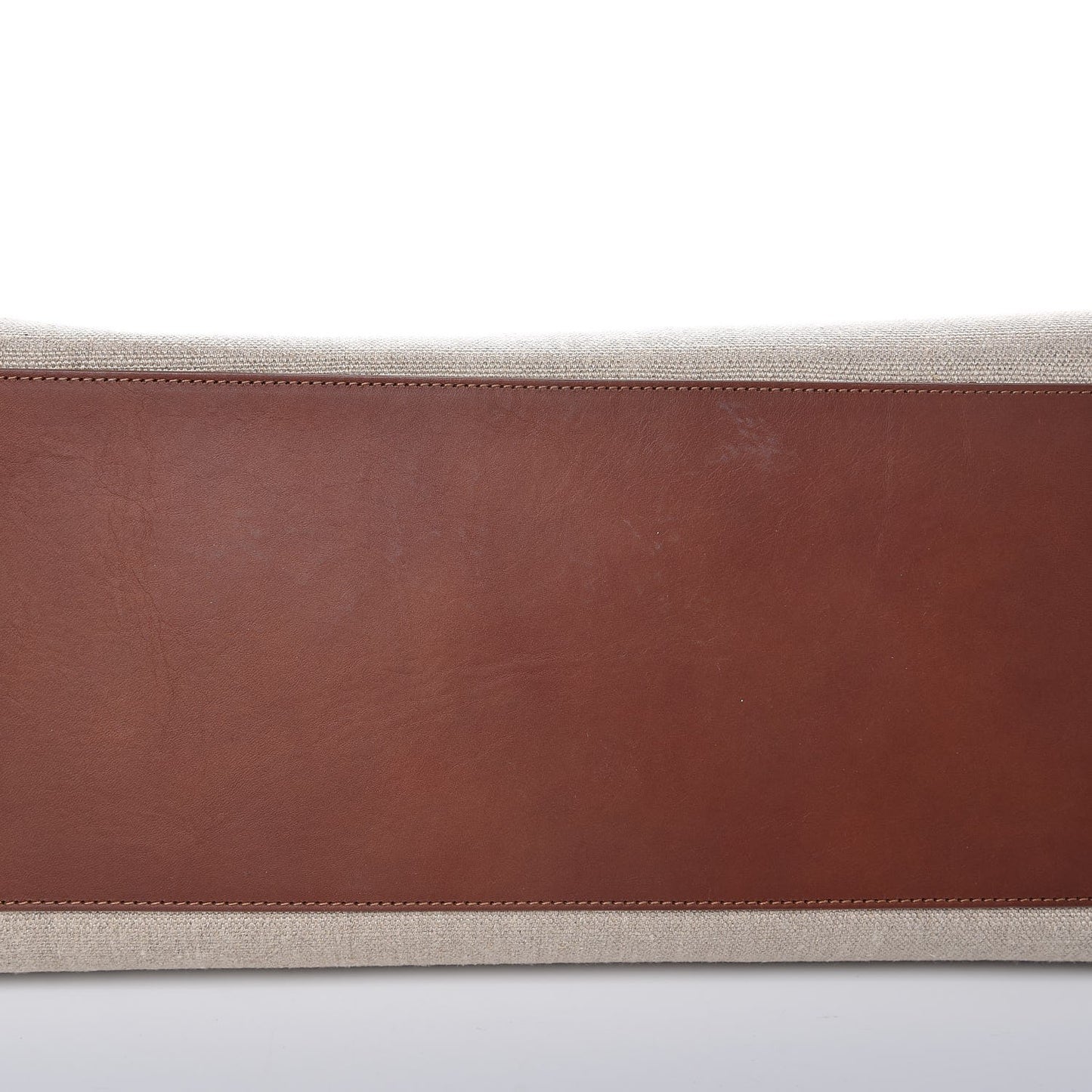 Linen Calfskin Souple Sac De Jour 48H Duffle Cognac