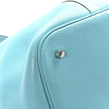 Hermes Taurillon Clemence Picotin 26 GM Bleu Atoll 9 of 12
