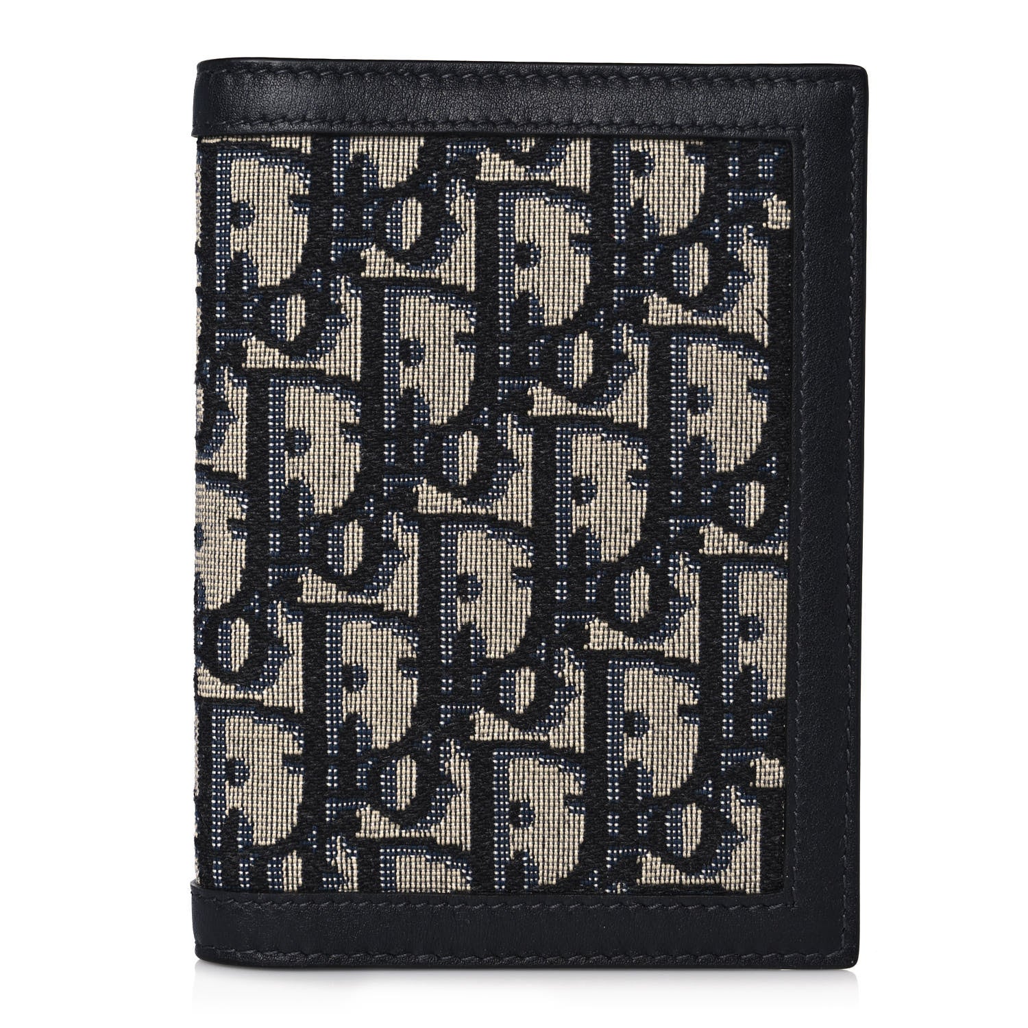 Christian Dior Calfskin Oblique Passport Holder Blue 1 of 8