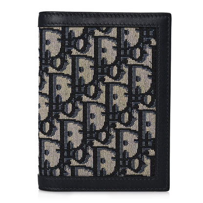 Christian Dior Calfskin Oblique Passport Holder Blue 1 of 8
