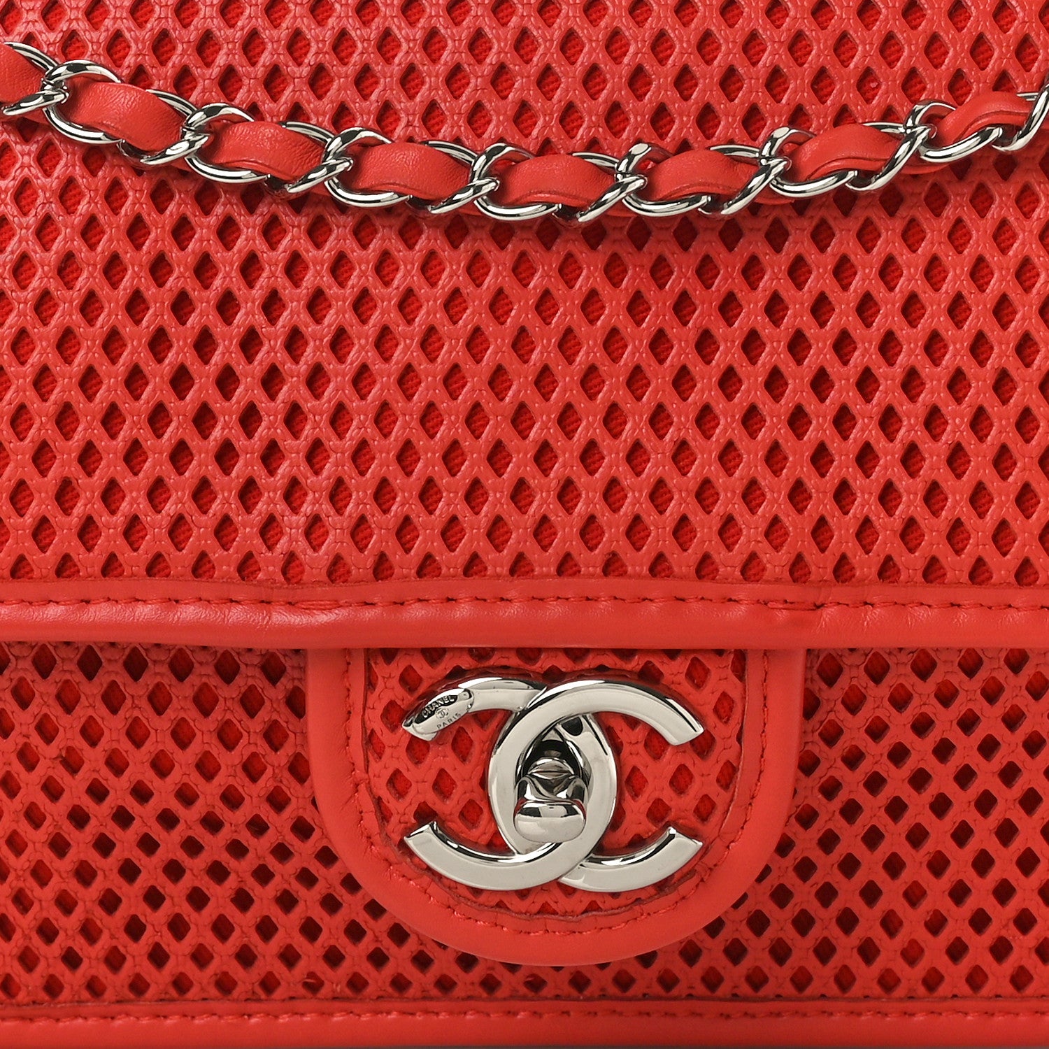 Chanel Perforated Calfskin Large Up In The Air Flap Red 8 of 10