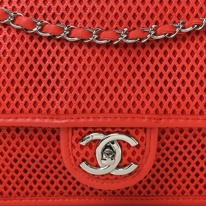 Chanel Perforated Calfskin Large Up In The Air Flap Red 8 of 10
