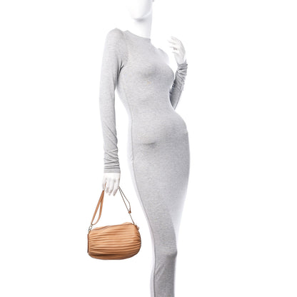 Loewe Lambskin Pleated Bracelet Pouch Shoulder Bag Warm Desert 3 of 12