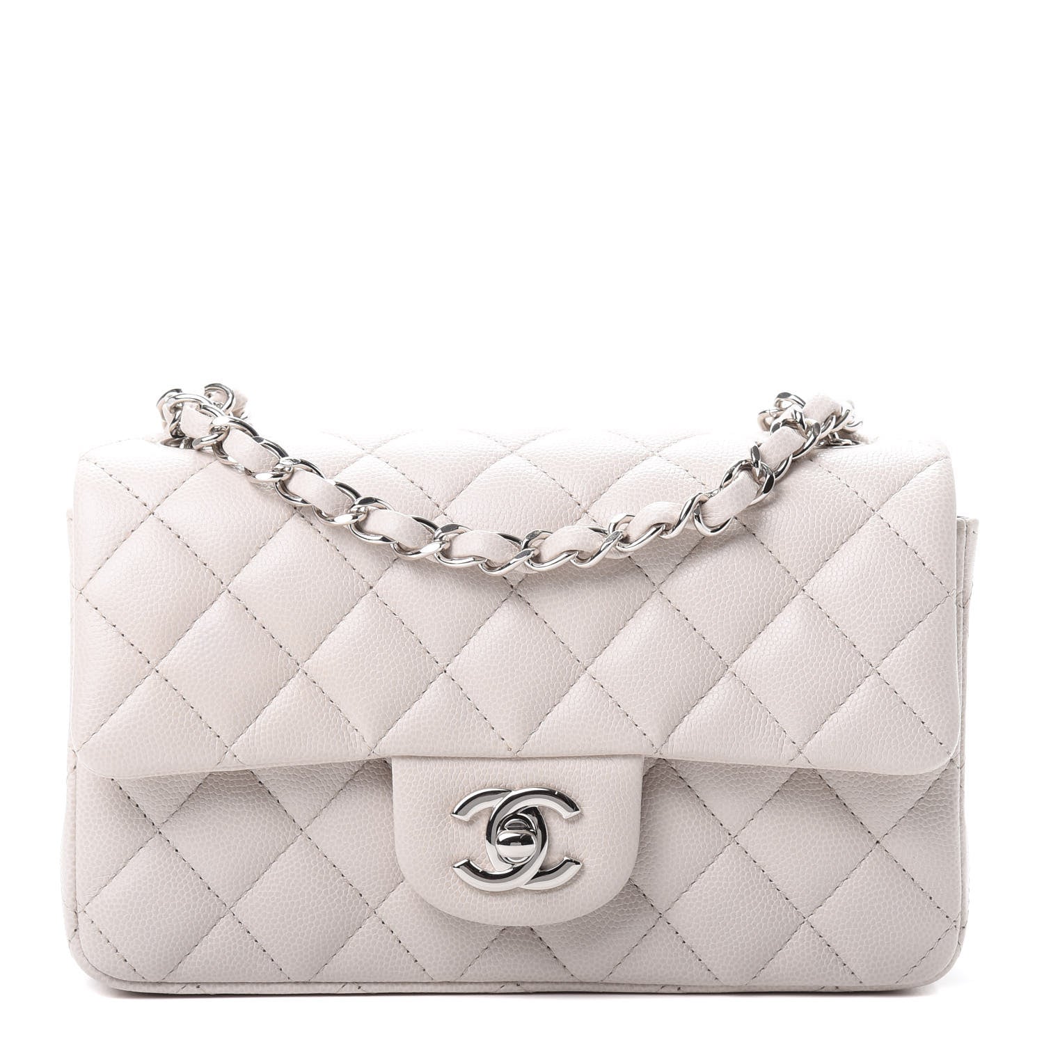 Chanel Caviar Quilted Mini Rectangular Flap Ivory 1 of 10