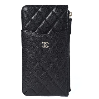 Chanel Caviar Quilted Classic Flat Wallet Pouch Black 1 of 9