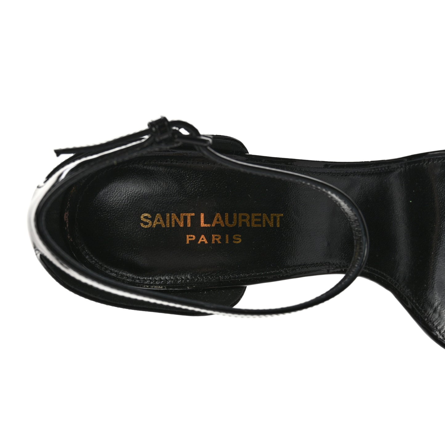 Patent Calfskin Opyum 110 Sandals 40.5 Black