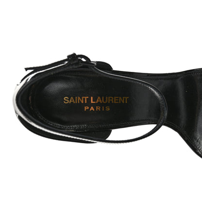 Saint Laurent Patent Calfskin Opyum 110 Sandals 40.5 Black 7 of 8