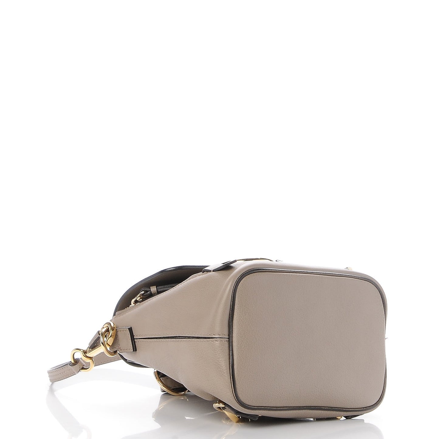 Suede Calfskin Mini Faye Backpack Motty Grey