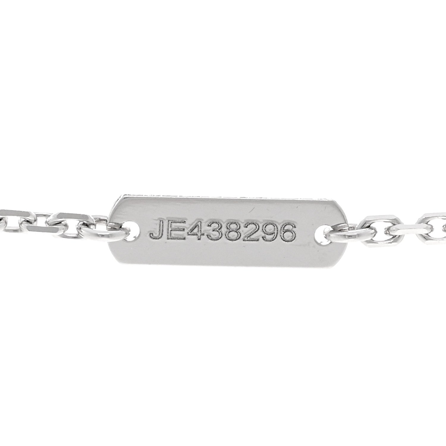 Van Cleef & Arpels 18K White Gold Diamond Vintage Alhambra Pendant Necklace 5 of 5