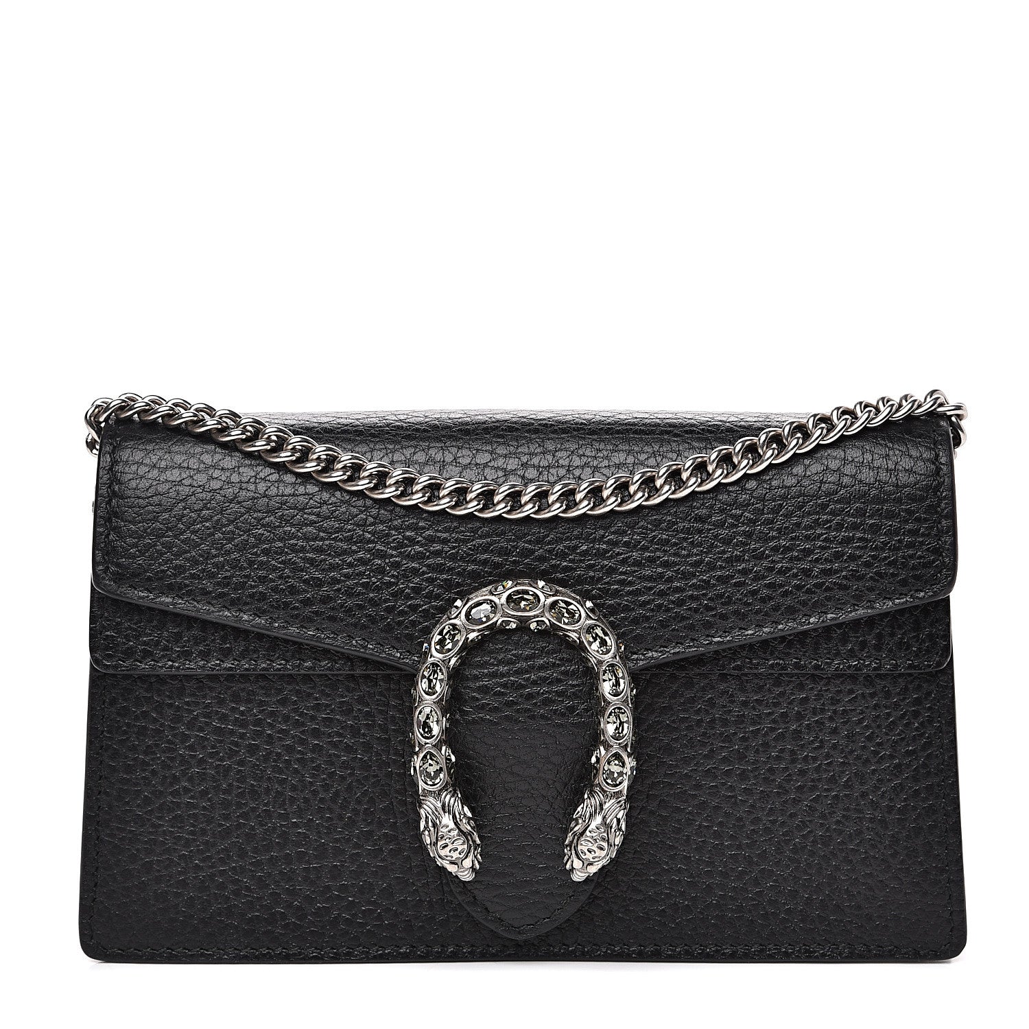 Gucci Calfskin Super Mini Dionysus Shoulder Bag Black 1 of 8