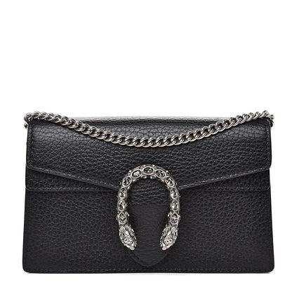 Gucci Calfskin Super Mini Dionysus Shoulder Bag Black 1 of 8