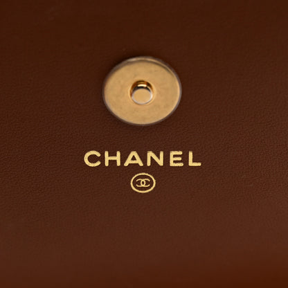 Chanel Lambskin Quilted Clutch With Chain Brown 6 of 12