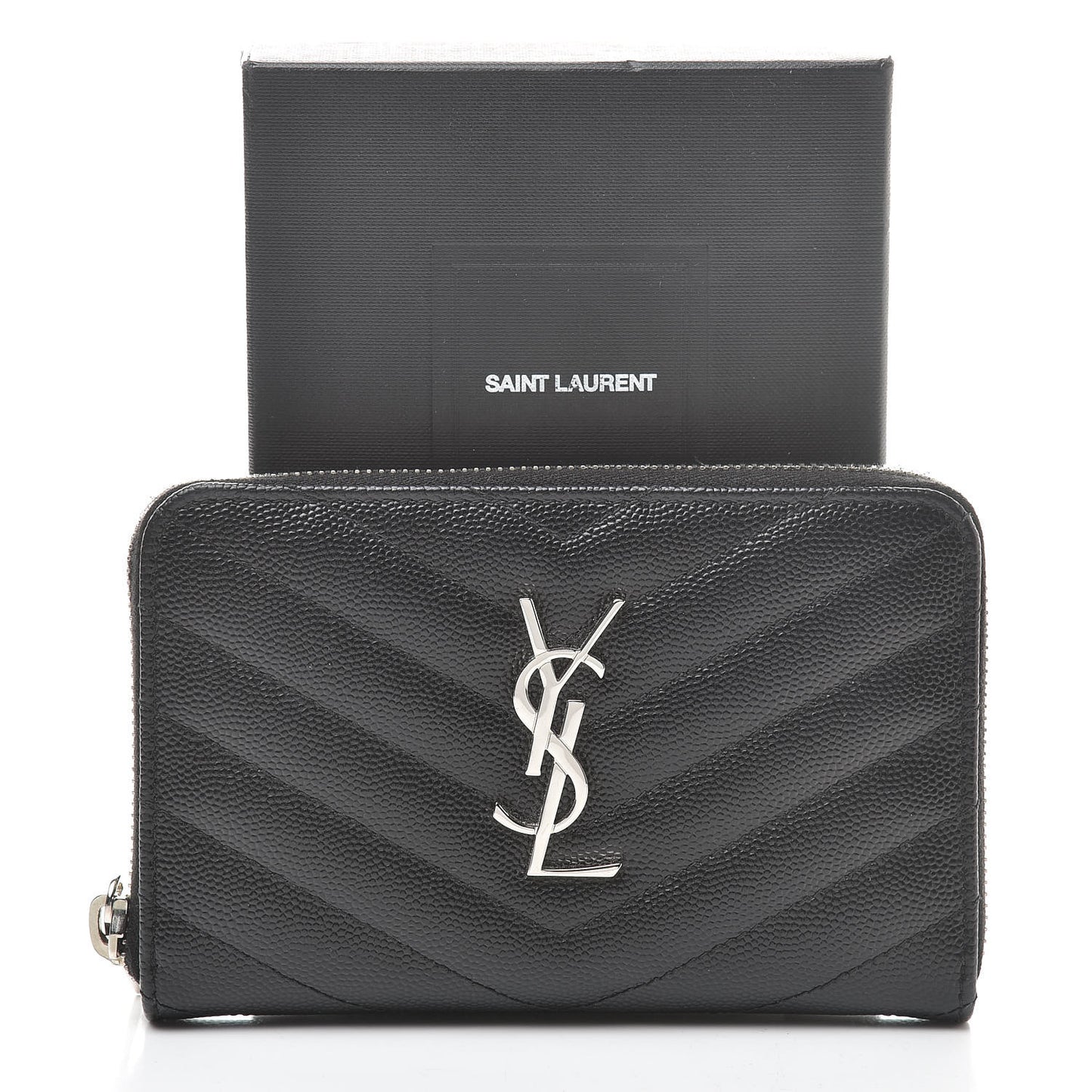 Grain De Poudre Matelasse Chevron Monogram Zip Around Wallet Earth