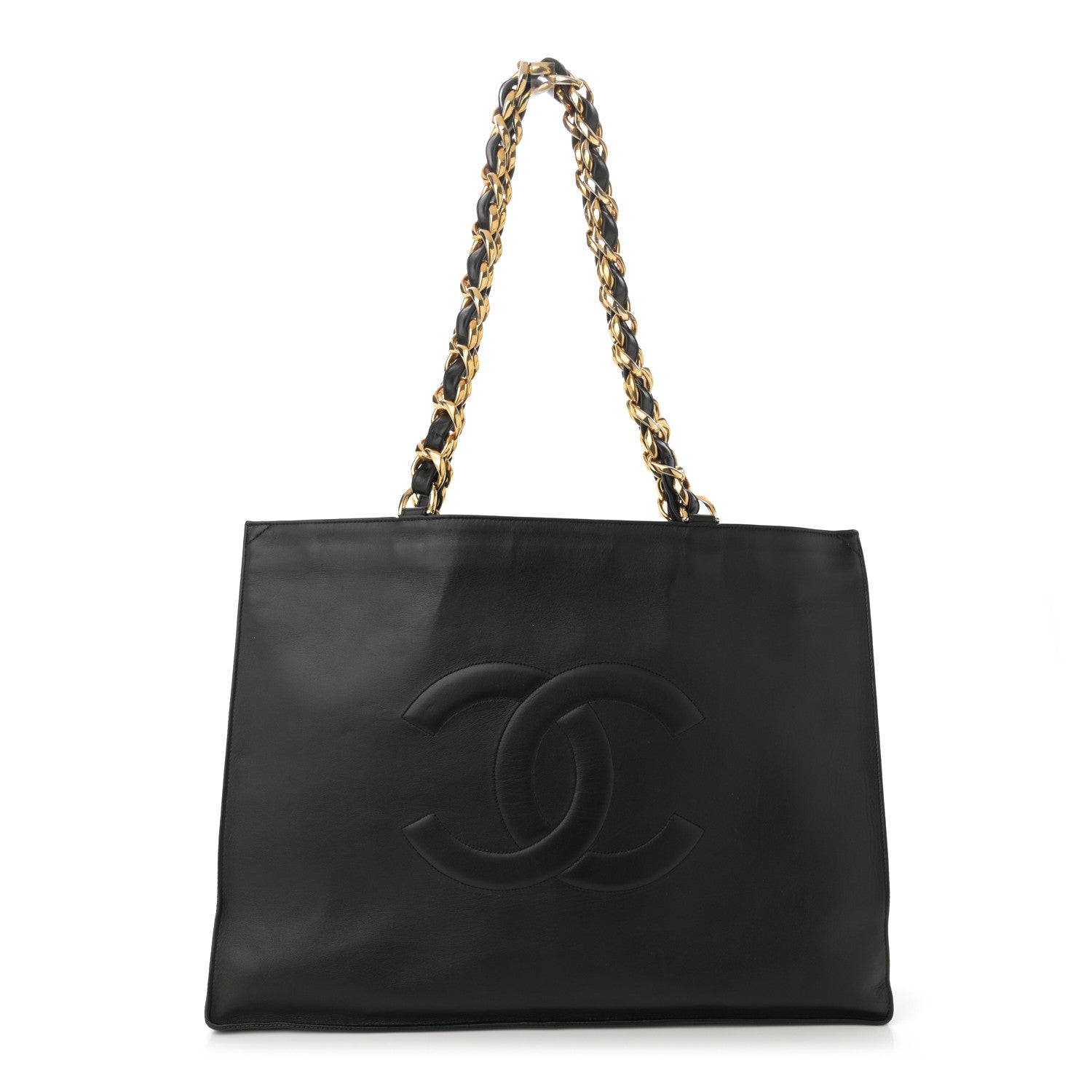 Chanel Lambskin CC Tote Black 1 of 11