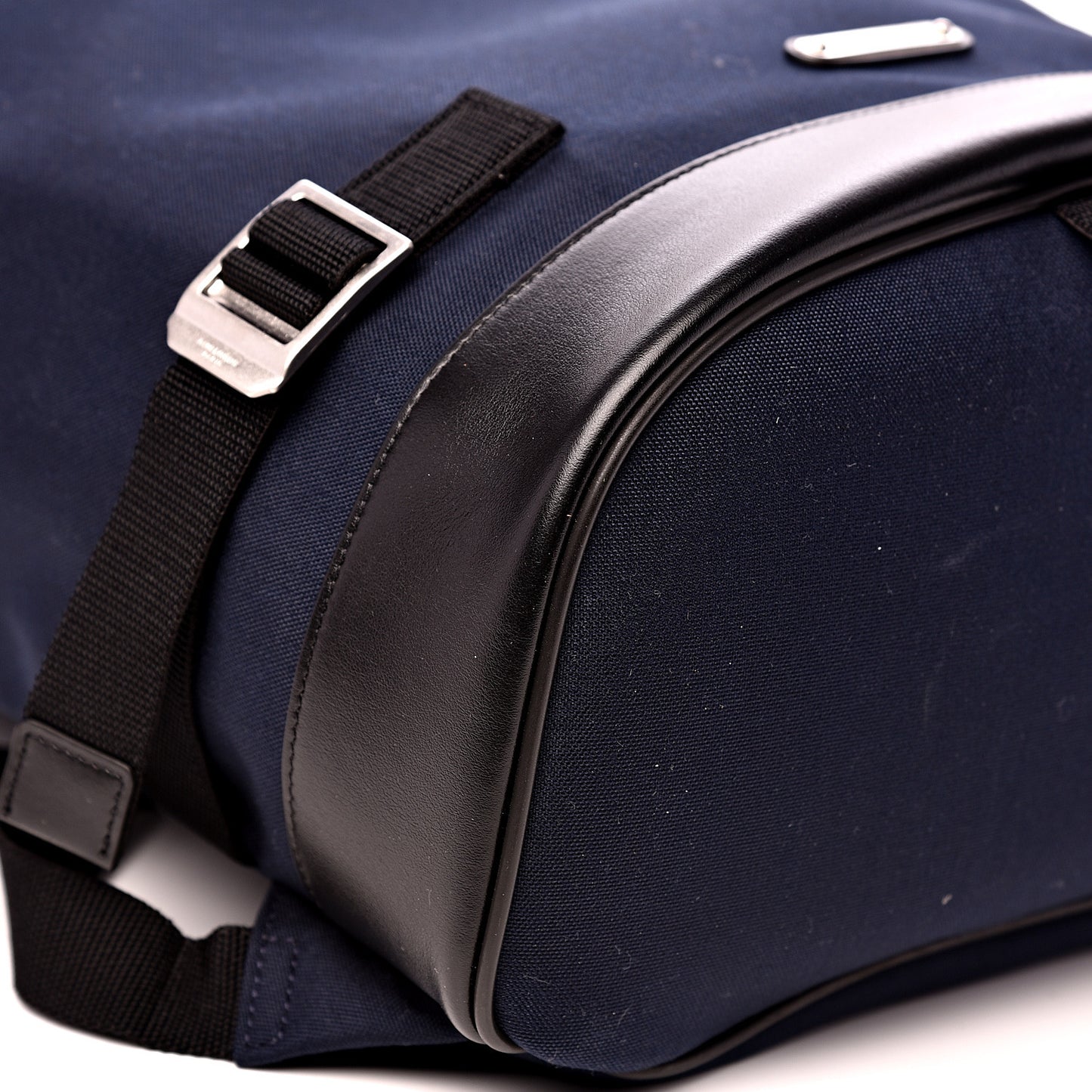 Canvas Calfskin Race Rivington Backpack Black Navy