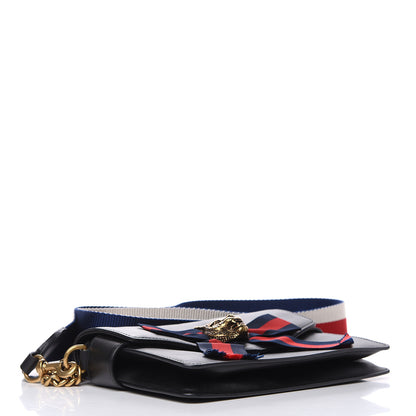 Gucci Nappa Sylvie Web Tiger Broadway Shoulder Bag Black 4 of 13