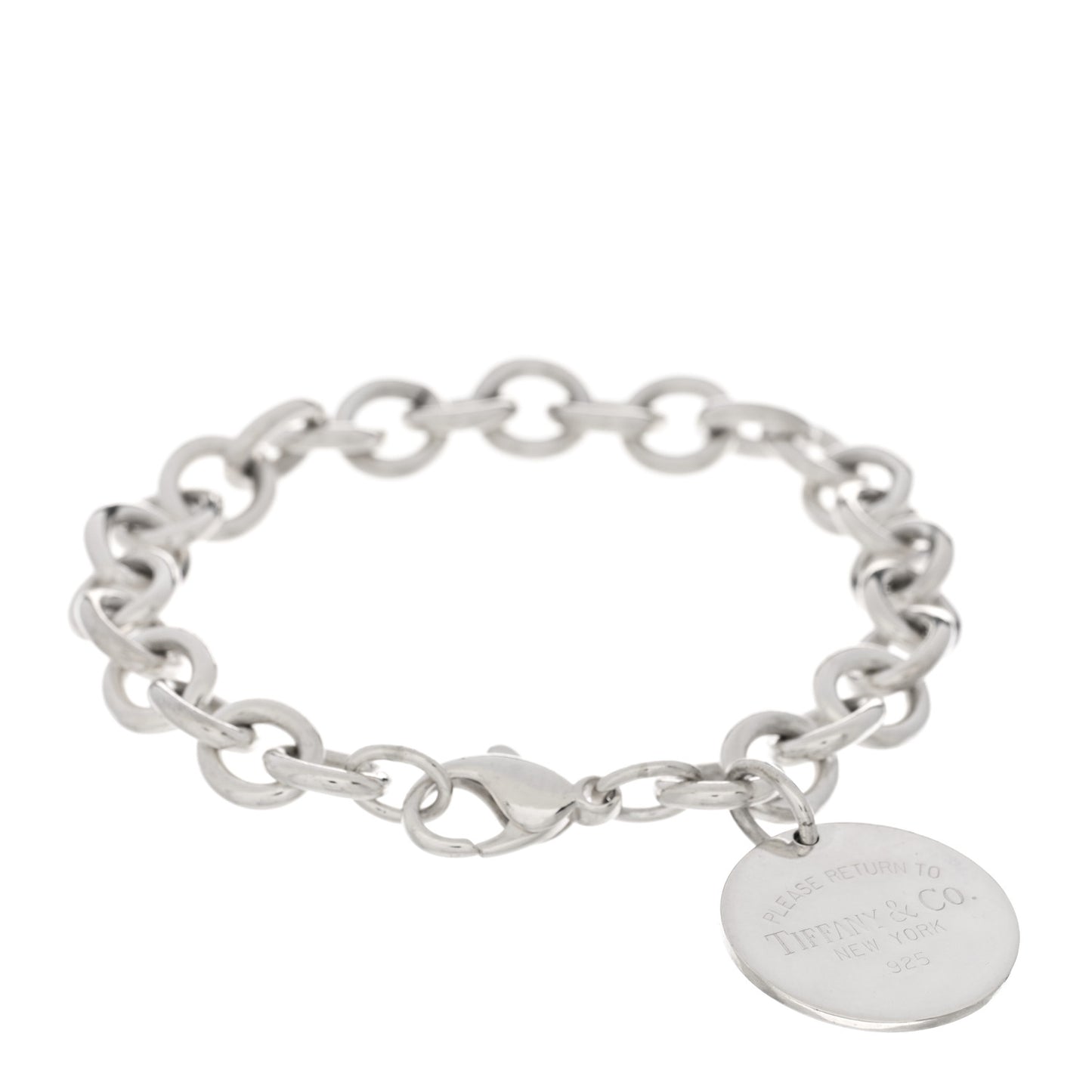 Sterling Silver Return to Tiffany Round Tag Charm Bracelet