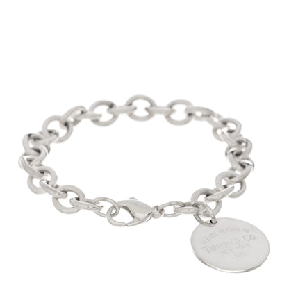 Tiffany Sterling Silver Return to Tiffany Round Tag Charm Bracelet 1 of 3