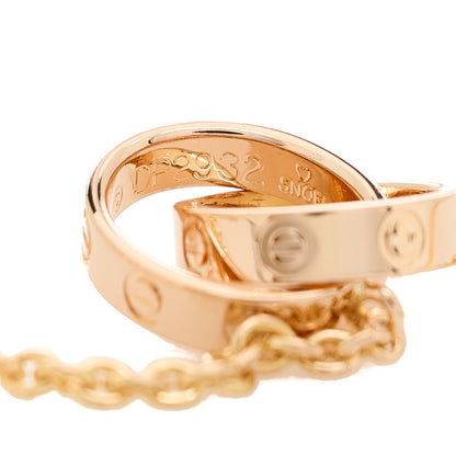 Cartier 18K Pink Gold Interlocking LOVE Necklace 8 of 9