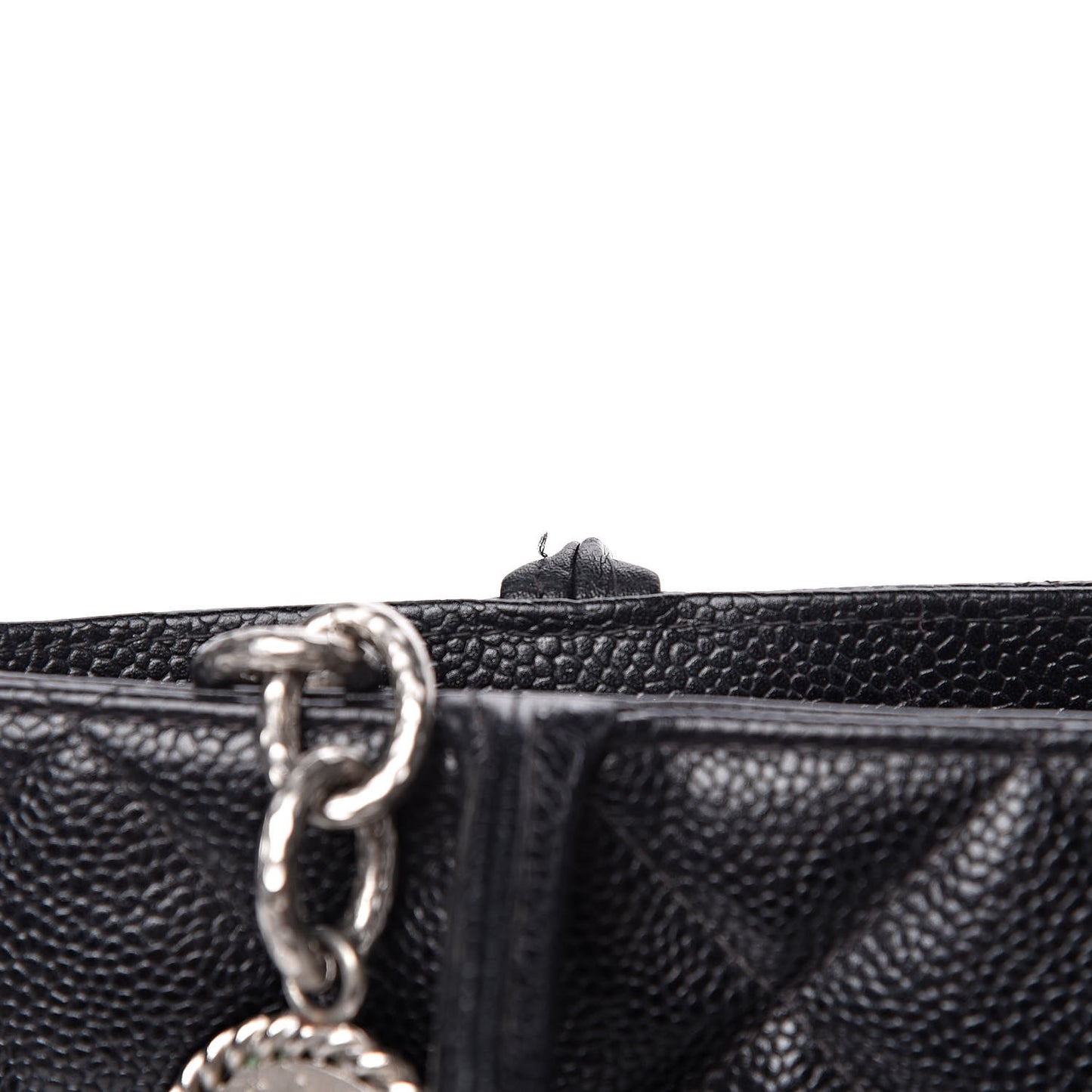 Caviar Quilted Medallion Tote Black