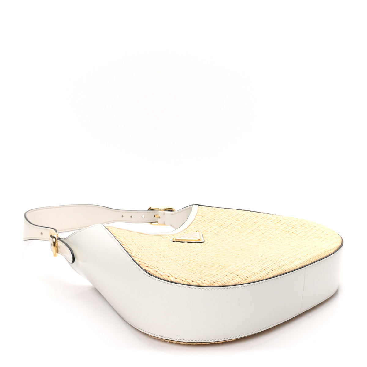 Paglia Spazzolato Shoulder Bag Naturale White