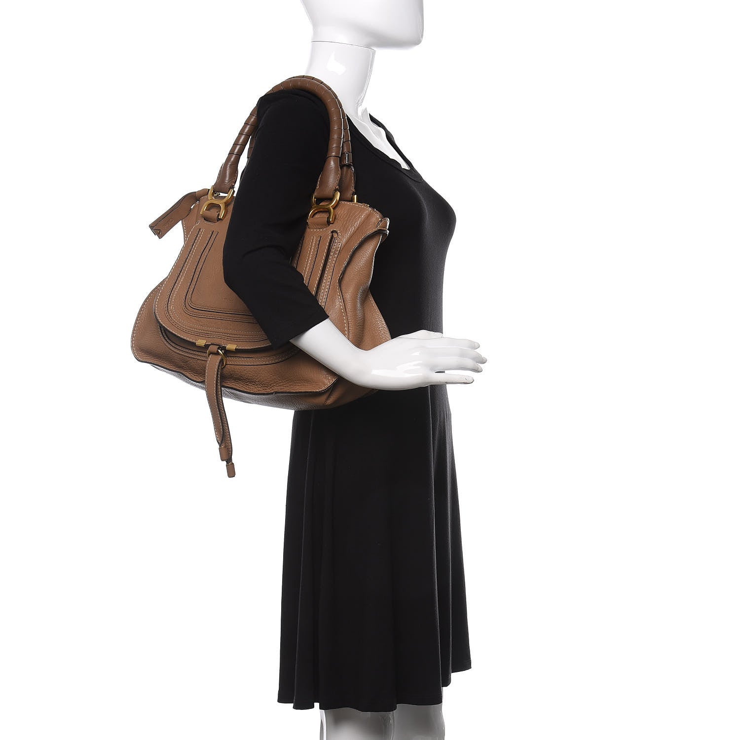 Chloe Calfskin Medium Marcie Satchel Nut 2 of 16