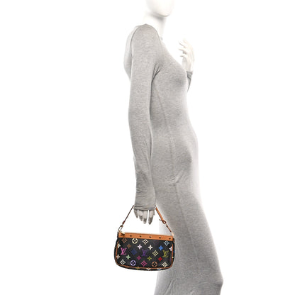 Louis Vuitton Monogram Multicolor Pochette Accessories Black 2 of 10