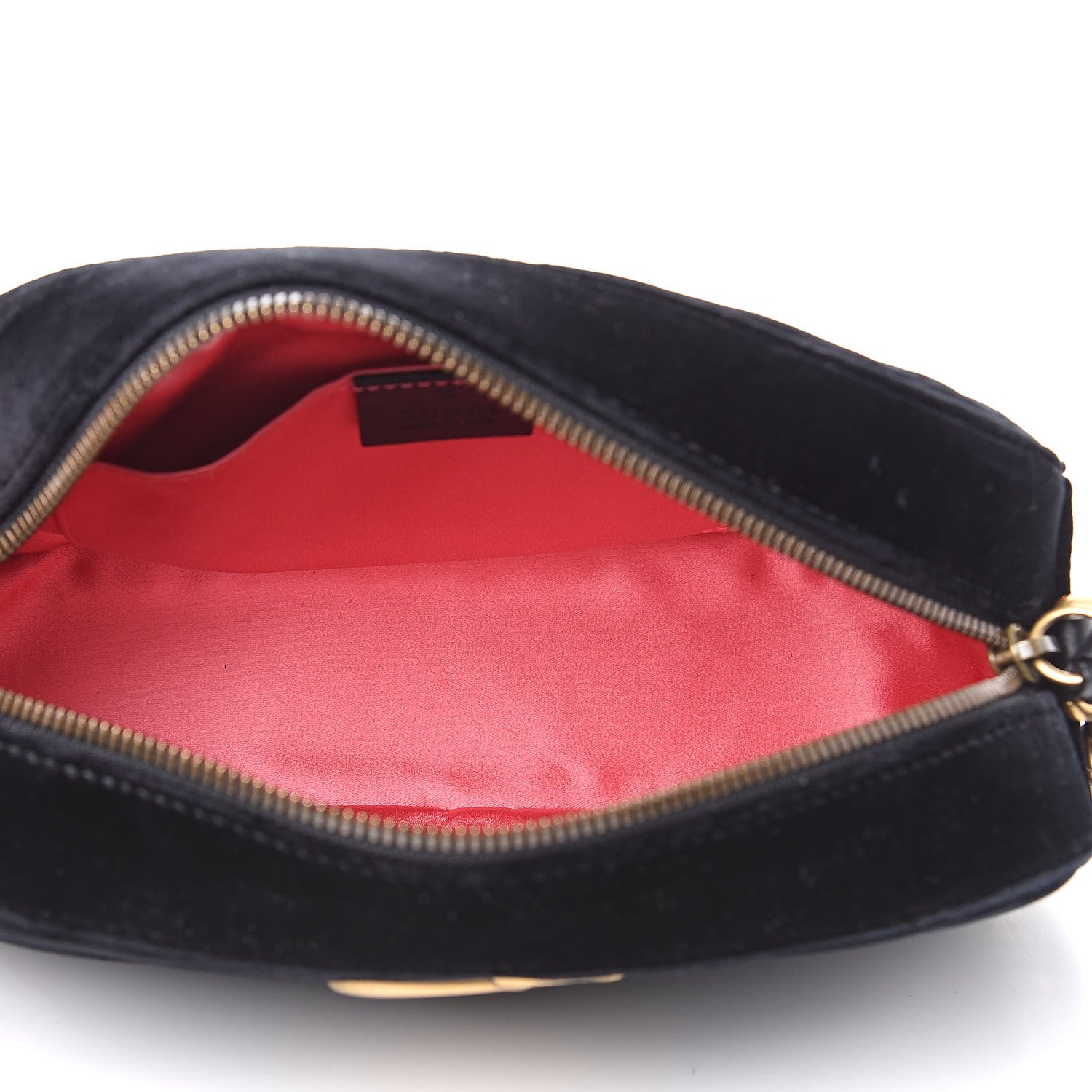 Gucci Velvet Matelasse Small GG Marmont Chain Shoulder Bag Black 5 of 10